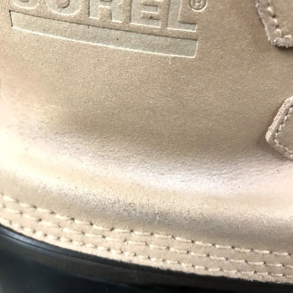 SOREL Kananaskis Winter Boots Women Sz 8 Beige/Black Wool Insole Snow Outdoor - Picture 10 of 14